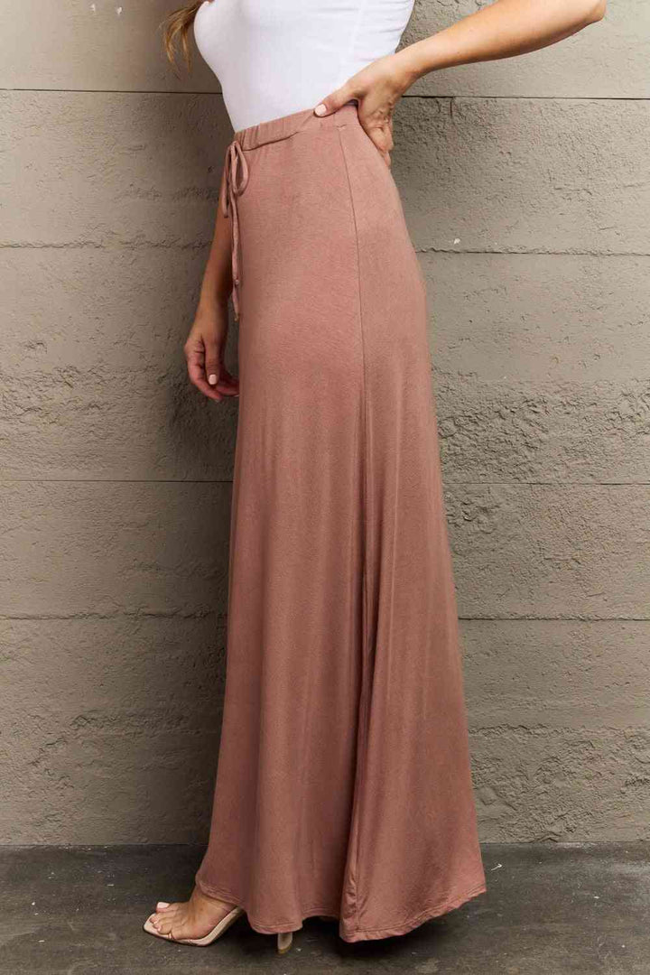 Culture Code For The Day Full Size Flare Maxi Skirt in Chocolate |1mrk.com