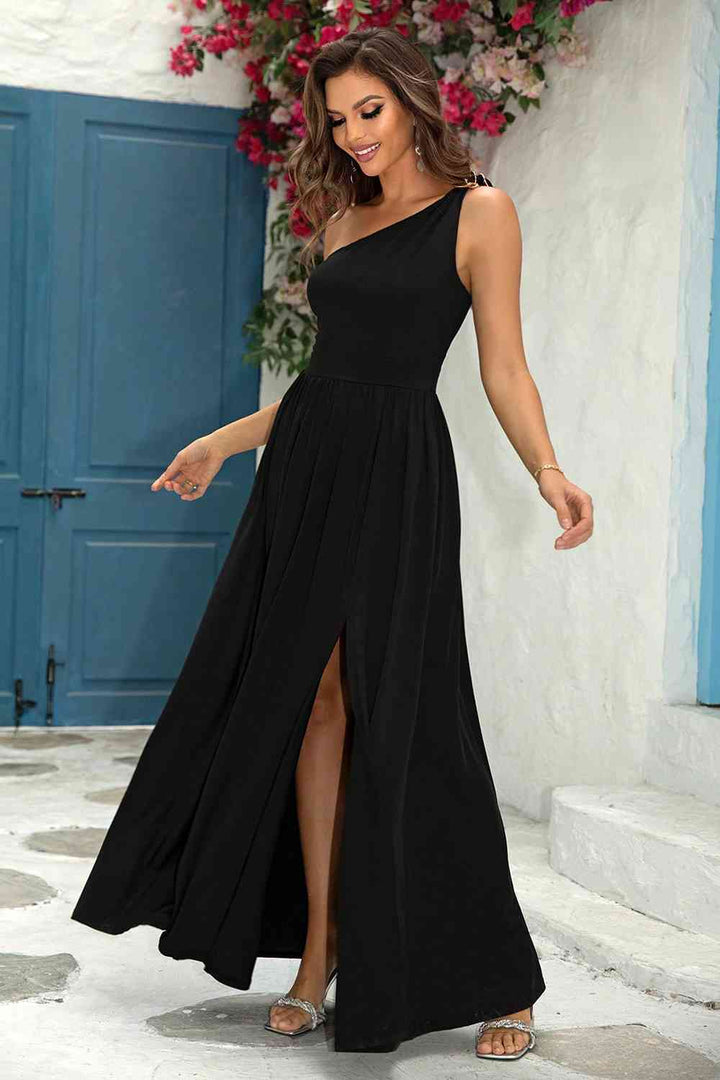 Maxi Dress One-Shoulder Split | 1mrk.com