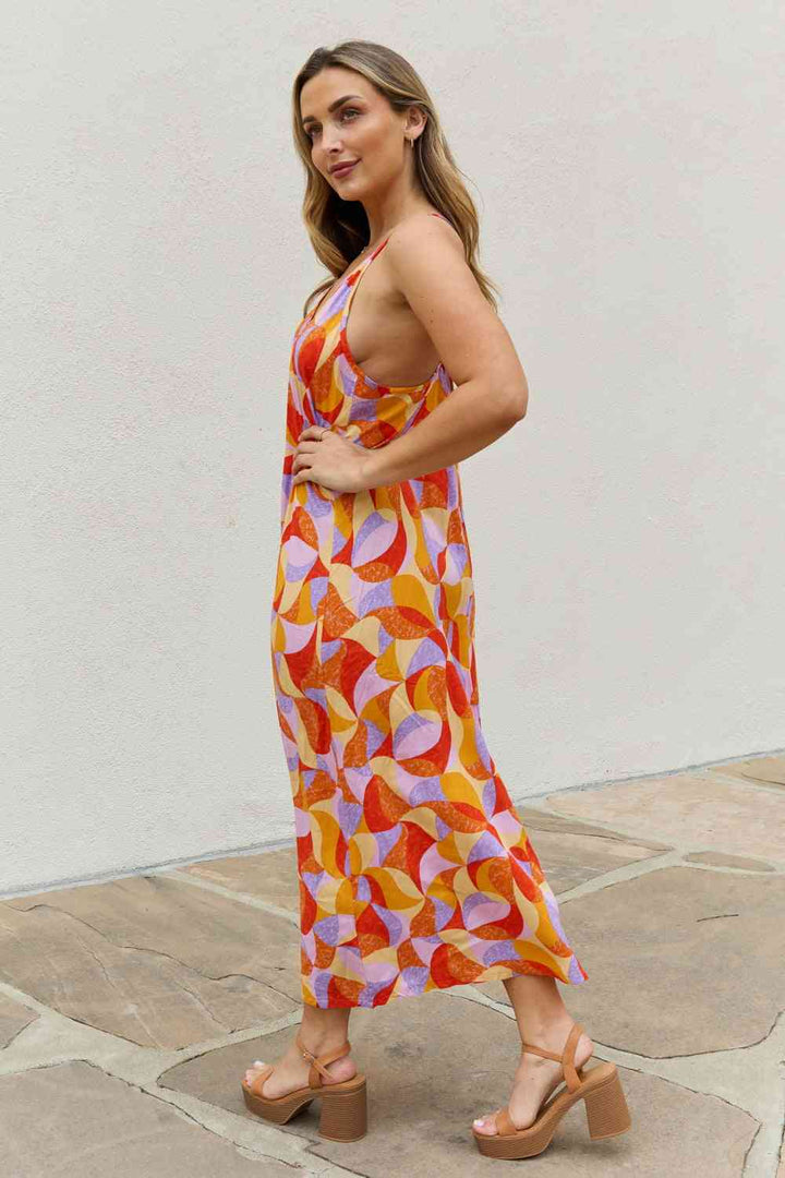 And The Why Full Size Printed Sleeveless Maxi Dress | 1mrk.com