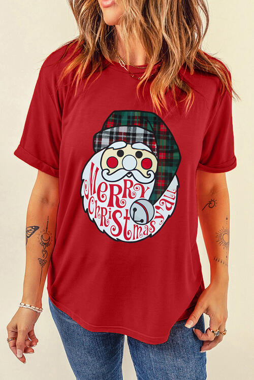 Santa Graphic Short Sleeve T-Shirt | 1mrk.com