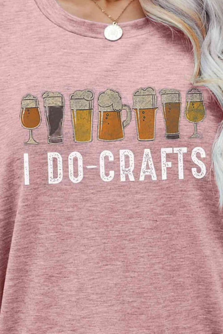 I DO CRAFTS Round Neck T-Shirt | 1mrk.com