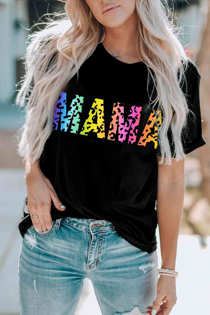 Leopard MAMA Graphic T-Shirt | 1mrk.com