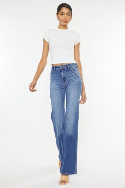 Kancan Ultra High Waist Gradient Flare Jeans |1mrk.com
