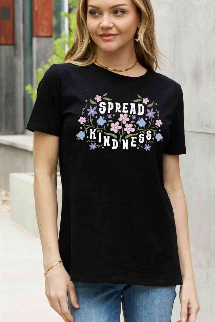 Simply Love Full Size SPREAD KINDNESS Graphic Cotton Tee | 1mrk.com