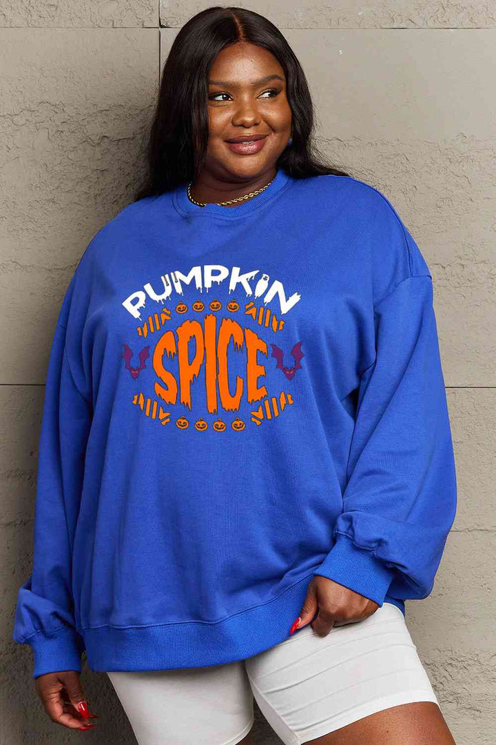 Simply Love Full Size PUMPKIN SPICE Graphic Sweatshirt | 1mrk.com