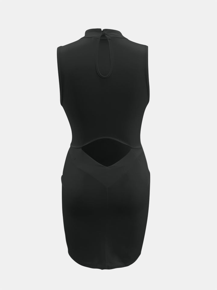 Cutout Mock Neck Sleeveless Dress | Trendsi