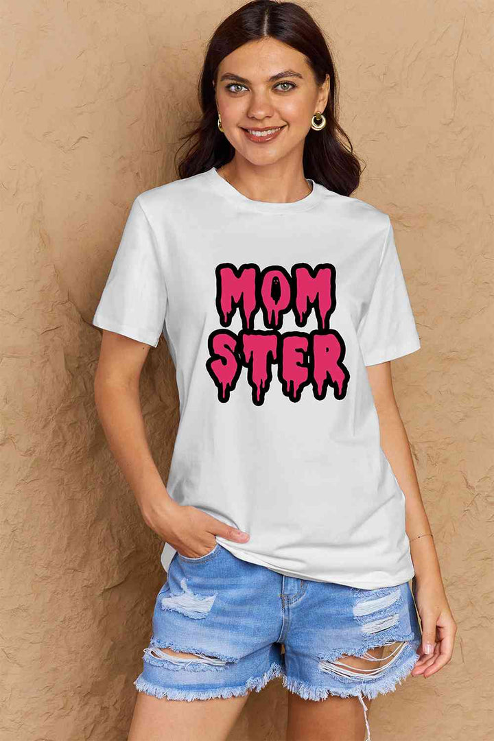 Simply Love Full Size MOM STER Graphic Cotton T-Shirt | 1mrk.com