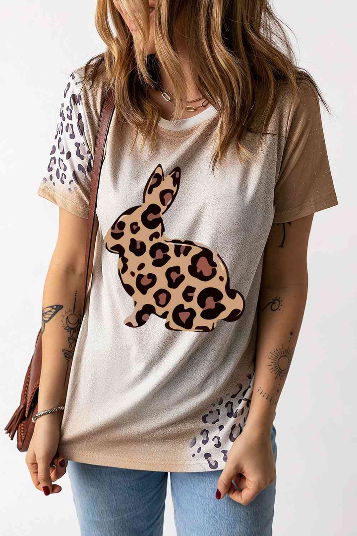 Easter Leopard Graphic Tee Shirt | 1mrk.com