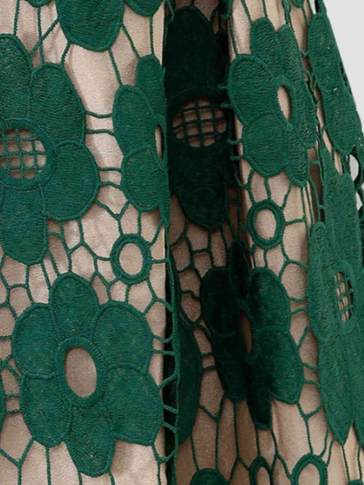 Floral Lace A-Line Skirt |1mrk.com