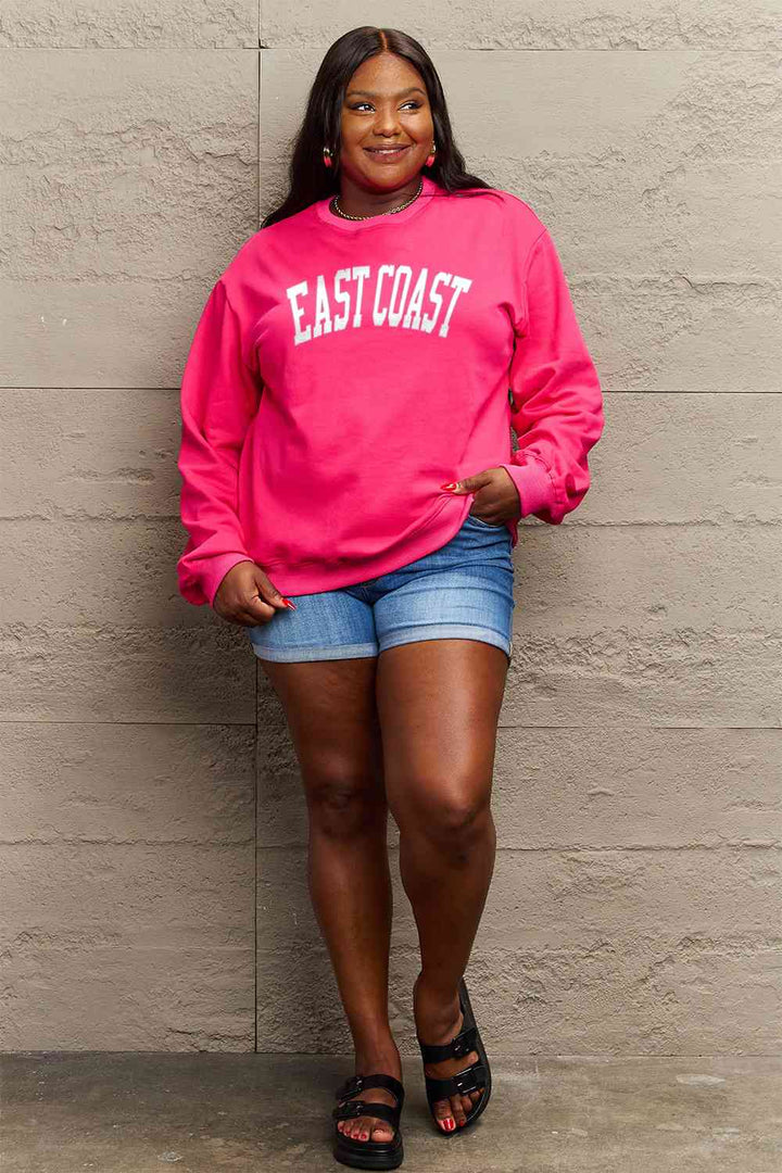 Simply Love Full Size EAST COAST Graphic Sweatshirt |1mrk.com