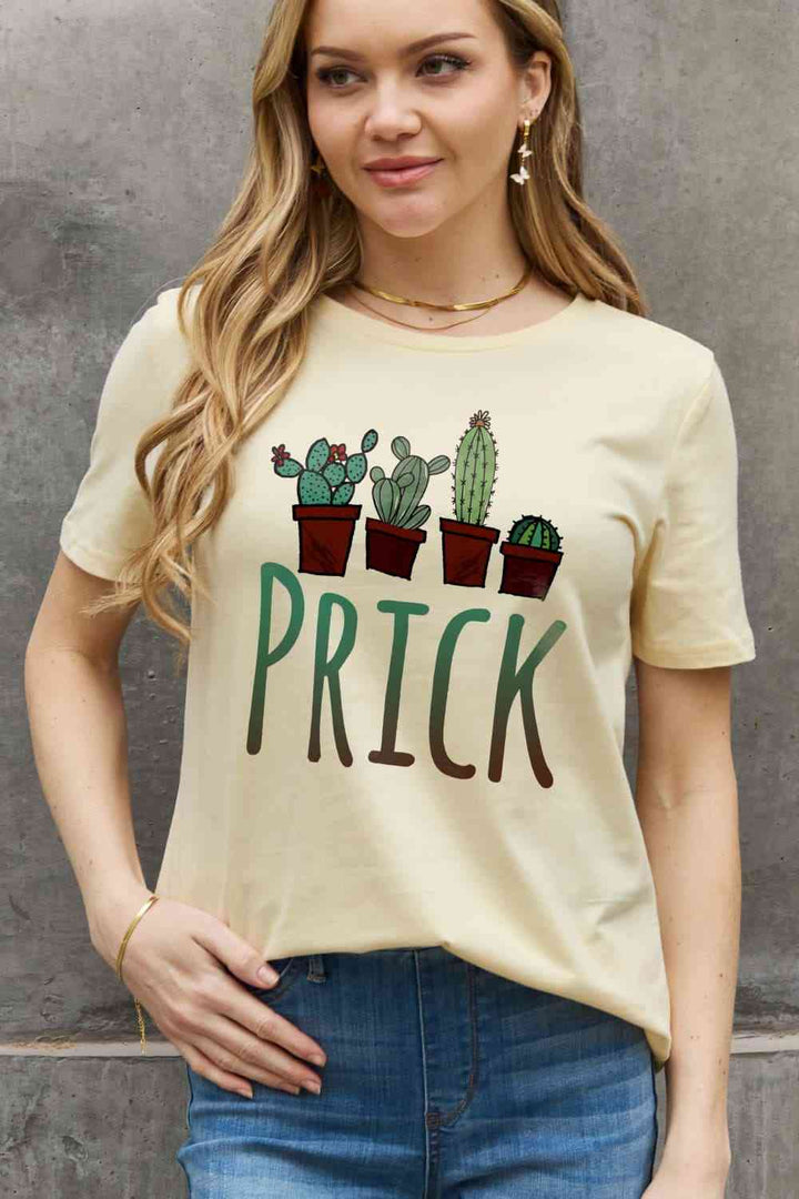 Simply Love Full Size PRICK Graphic Cotton Tee | 1mrk.com