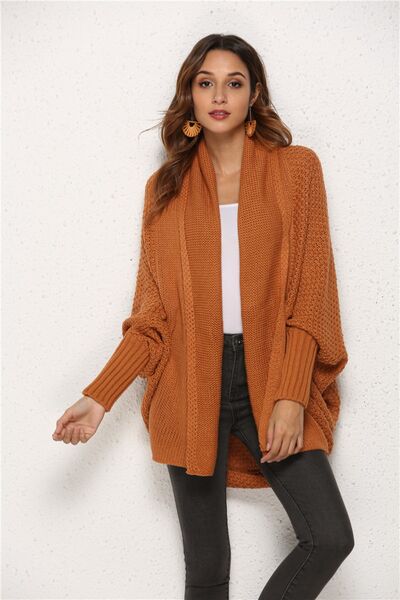 Open Front Batwing Sleeve Cardigan |1mrk.com