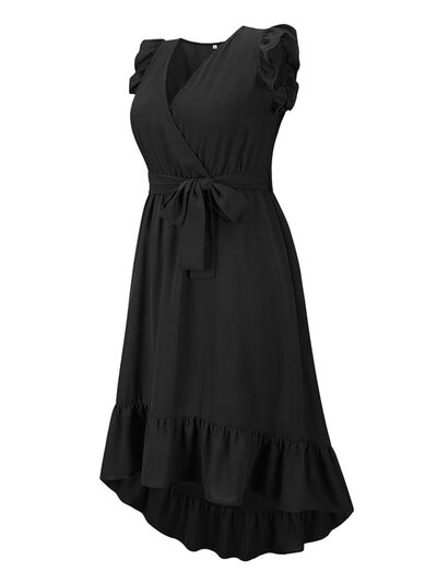 Tied Surplice Ruffle Hem Dress | Trendsi