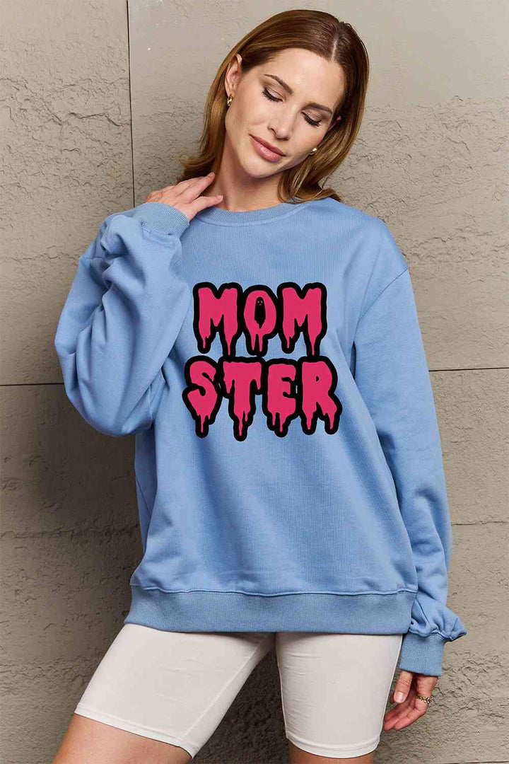 Simply Love Full Size MOM STER Graphic Sweatshirt |1mrk.com