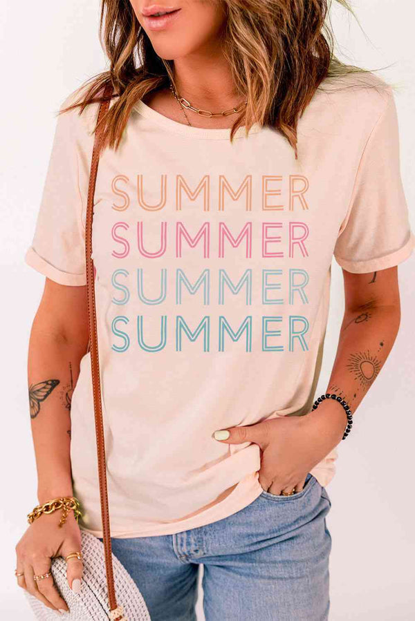 SUMMER Cuffed Round Neck Tee | 1mrk.com