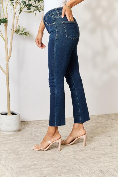 BAYEAS Full Size Raw Hem Straight Jeans | 1mrk.com