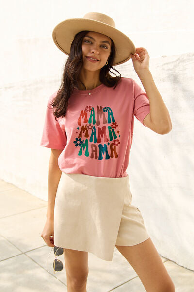 Simply Love Full Size MAMA Round Neck T-Shirt | Trendsi