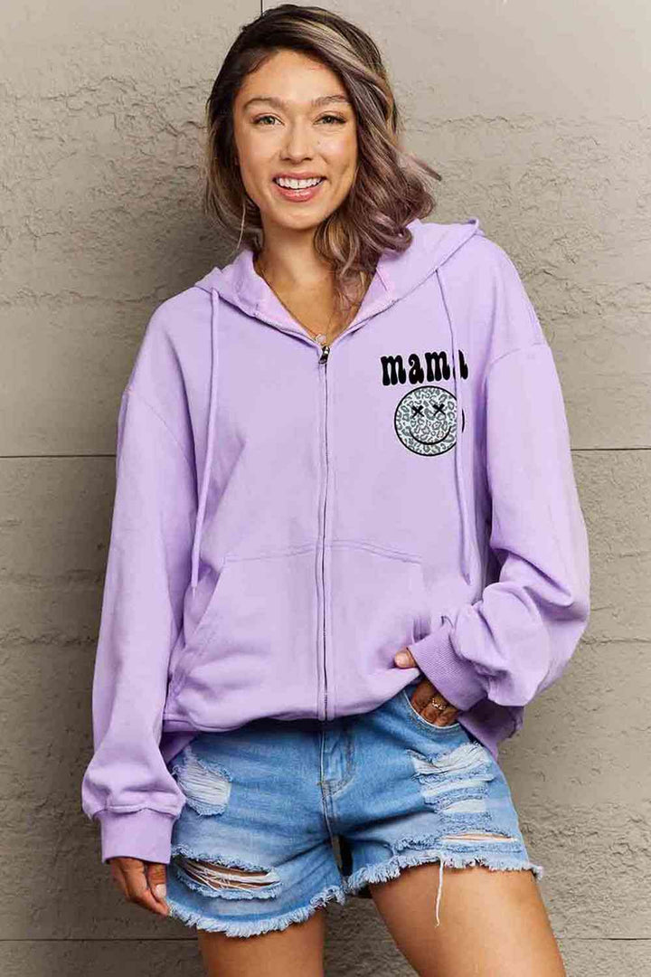 Simply Love Full Size MAMA Graphic Hoodie | 1mrk.com
