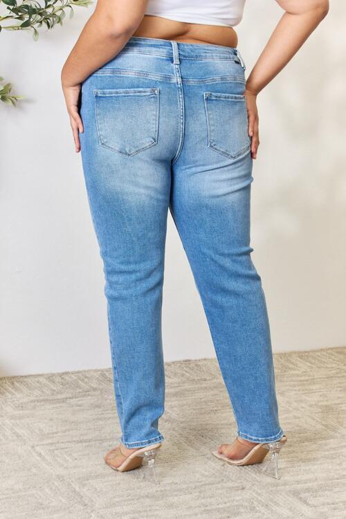 RISEN Full Size Mid Rise Skinny Jeans | 1mrk.com