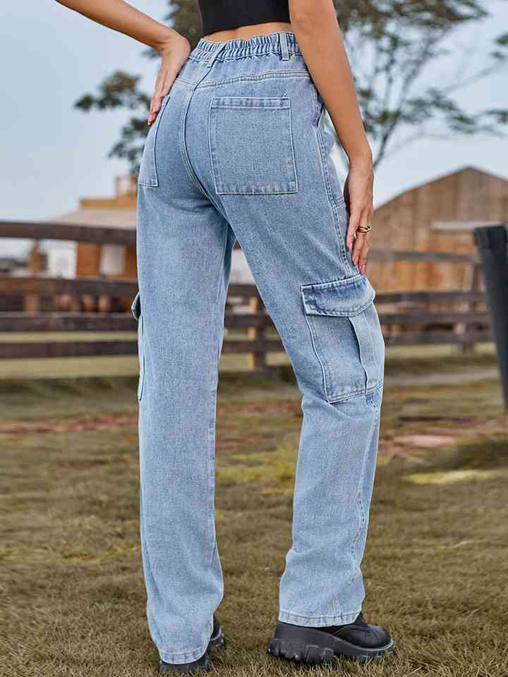 Pocketed Long Jeans | 1mrk.com