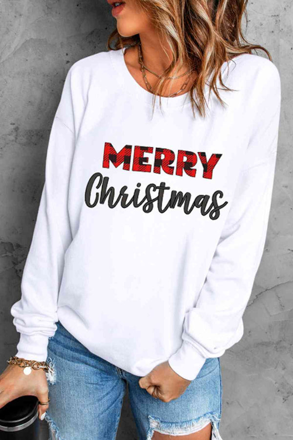MERRY CHRISTMAS Graphic Sweatshirt | Trendsi