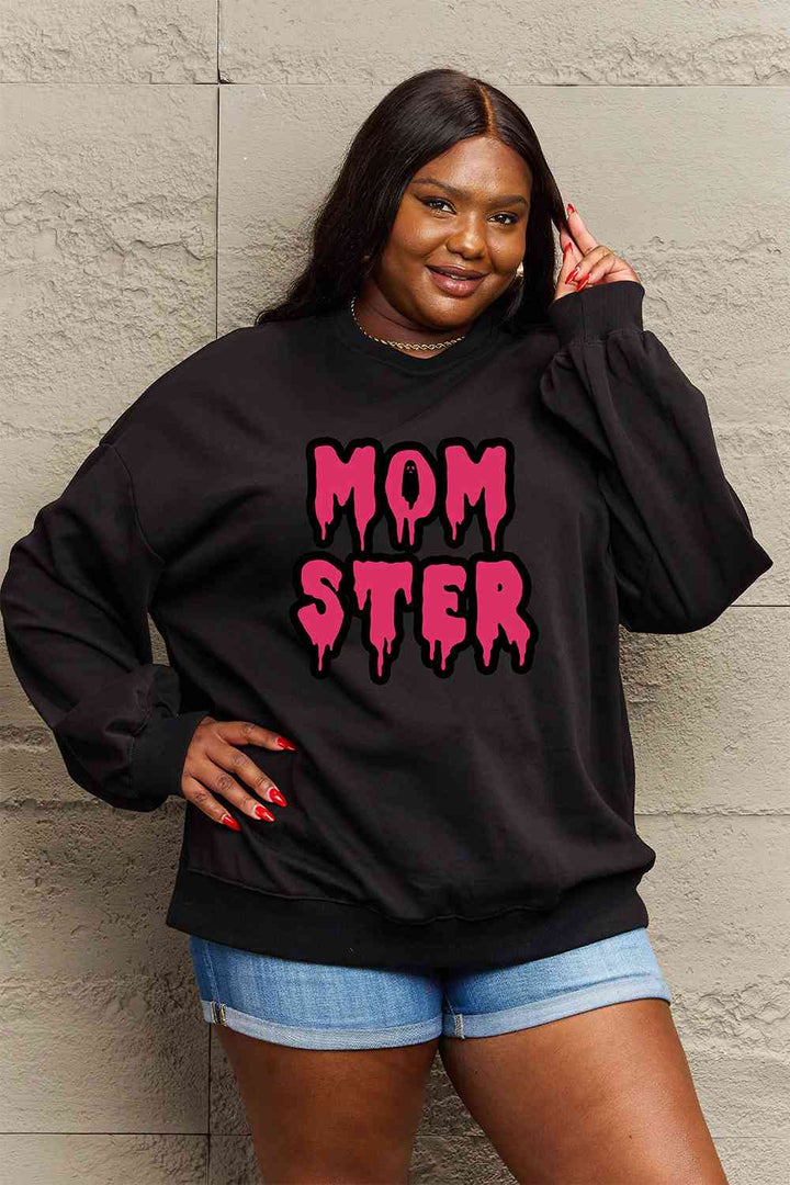 Simply Love Full Size MOM STER Graphic Sweatshirt |1mrk.com