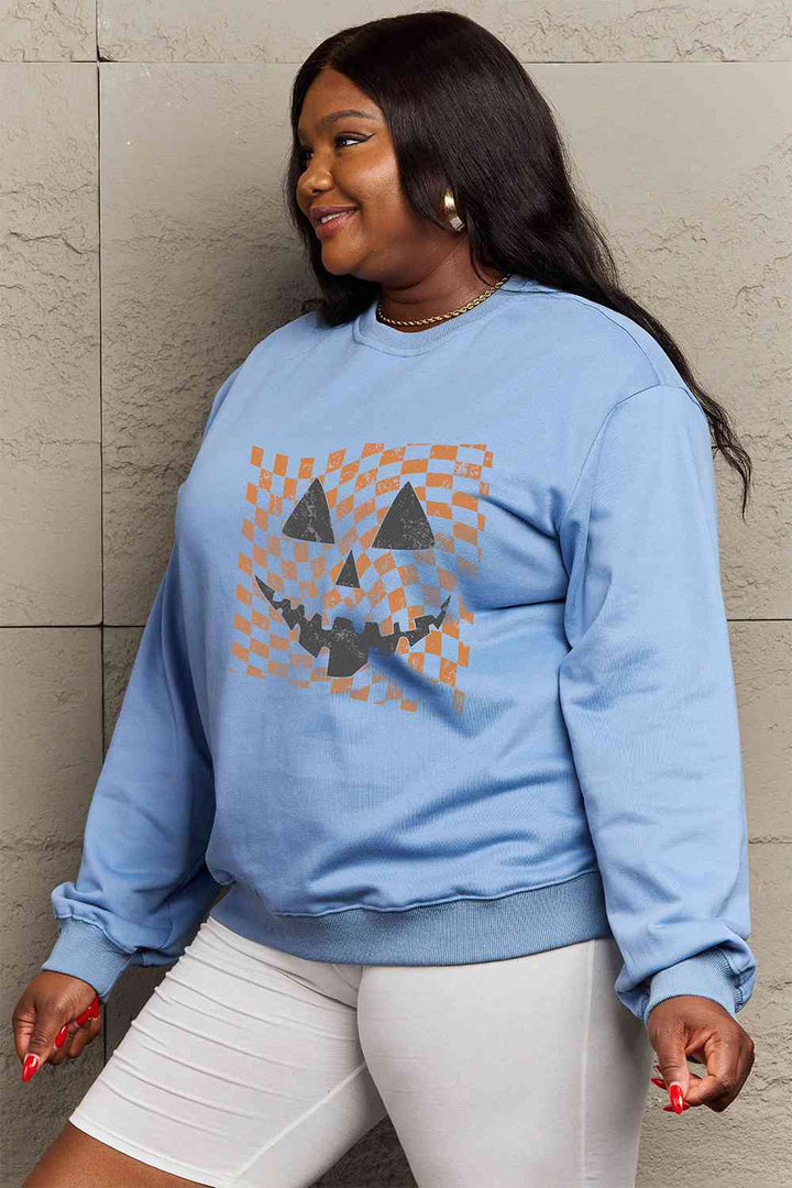 Simply Love Full Size Graphic Dropped Shoulder Sweatshirt |1mrk.com