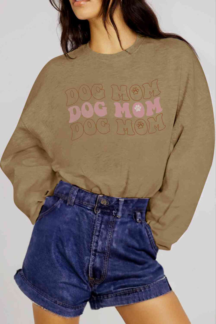 Simply Love Simply Love Full Size Graphic DOG MOM Sweatshirt |1mrk.com