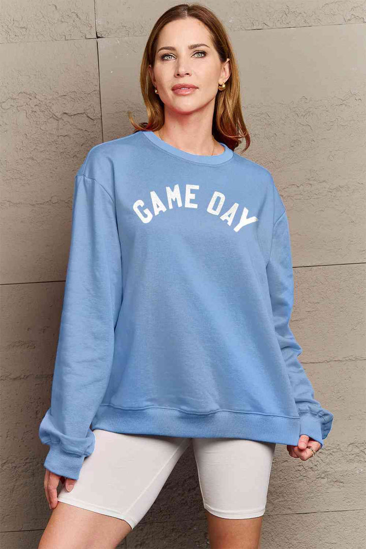 Simply Love Full Size GAME DAY Graphic Sweatshirt | 1mrk.com