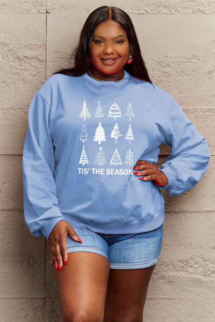 Simply Love Full Size Christmas Tree Graphic Sweatshirt |1mrk.com