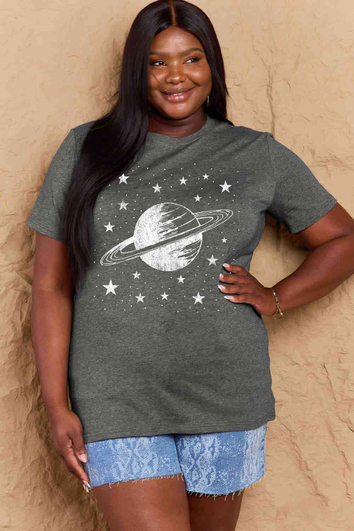 Simply Love Full Size Planet Graphic Cotton T-Shirt | 1mrk.com