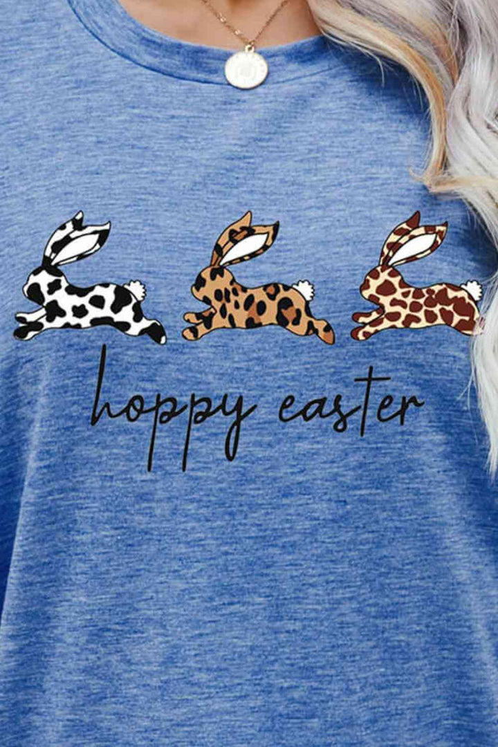 HOPPY EASTER Bunny Graphic Tee Shirt | 1mrk.com