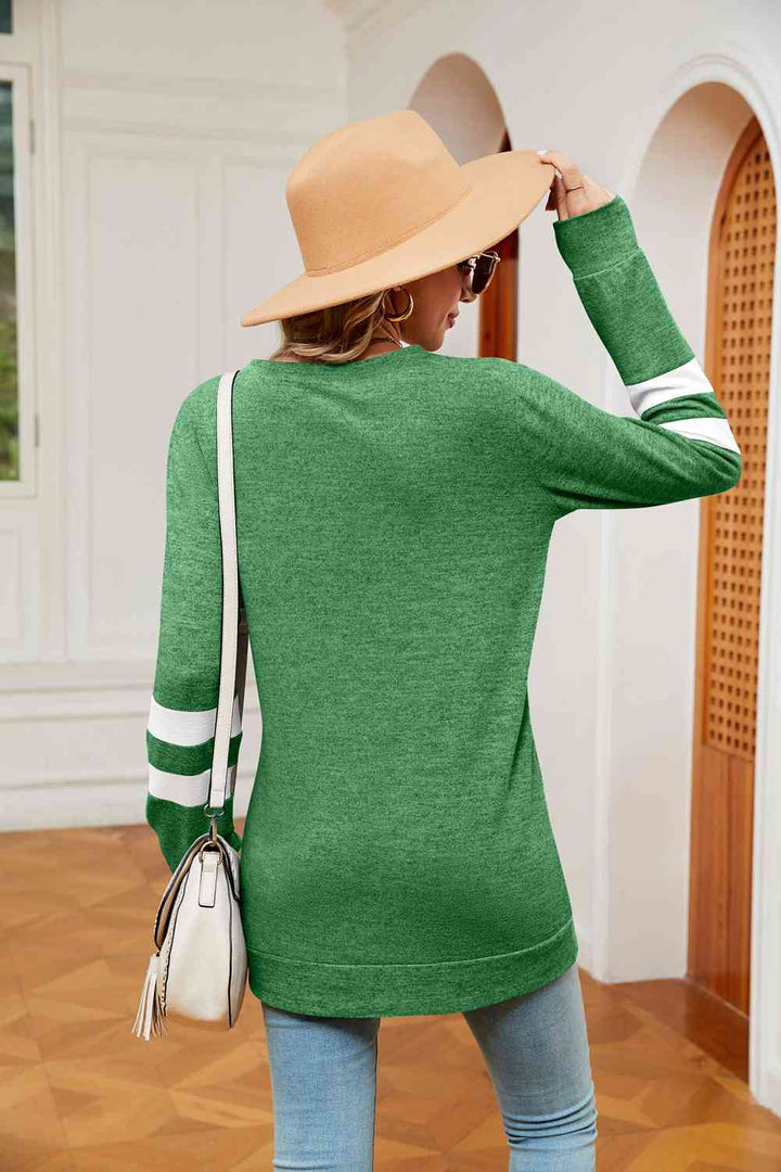 Round Neck Long Sleeve Top | 1mrk.com