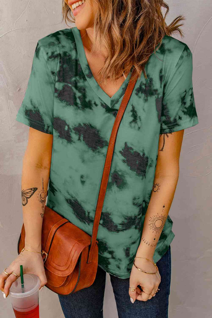 Tie-Dye V-Neck Tee Shirt | 1mrk.com