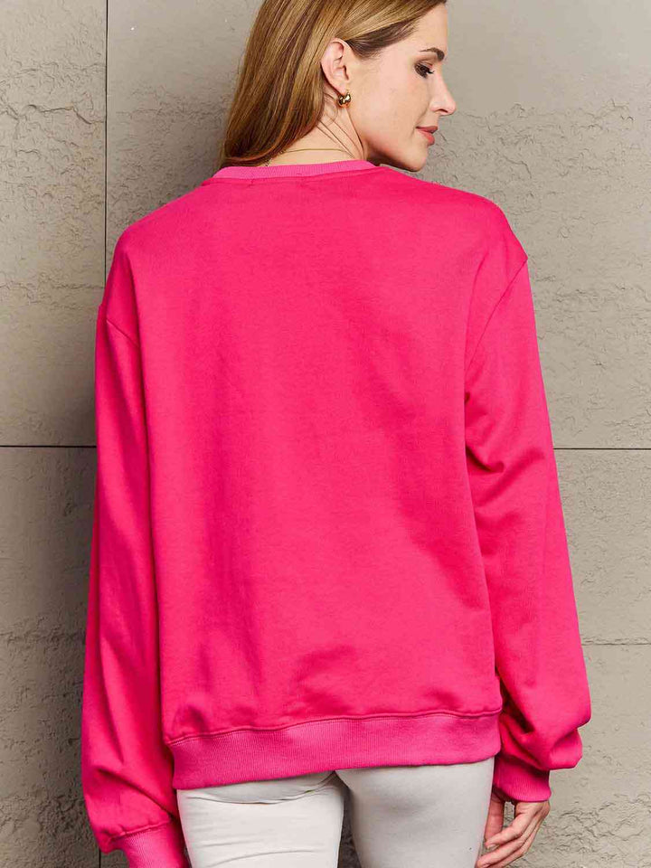 Simply Love Full Size Dropped Shoulder Sweatshirt |1mrk.com