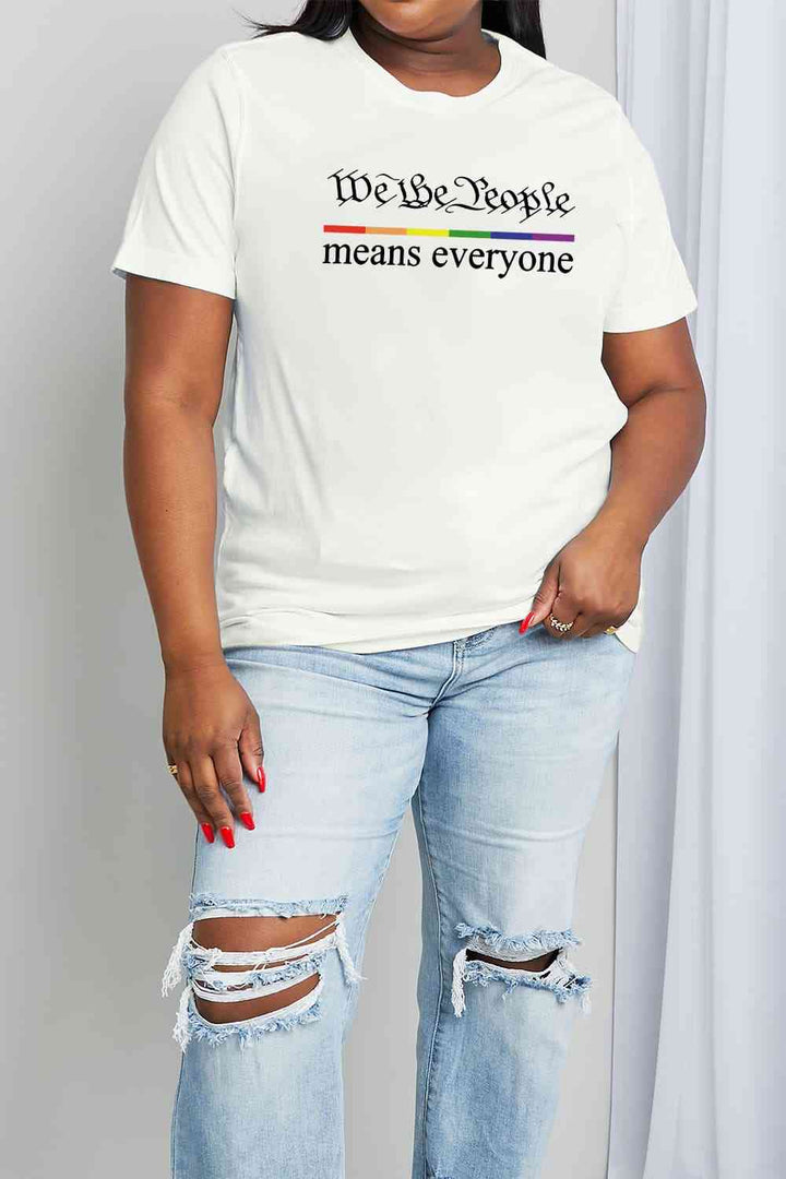 Simply Love Full Size MEANS EVERYONE Graphic Cotton Tee | 1mrk.com