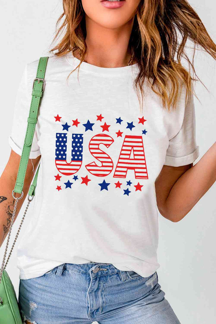 USA Star and Stripe Graphic Tee | 1mrk.com