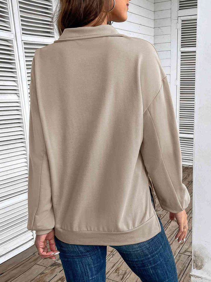 Half Zip Sweatshirt with Pocket |1mrk.com