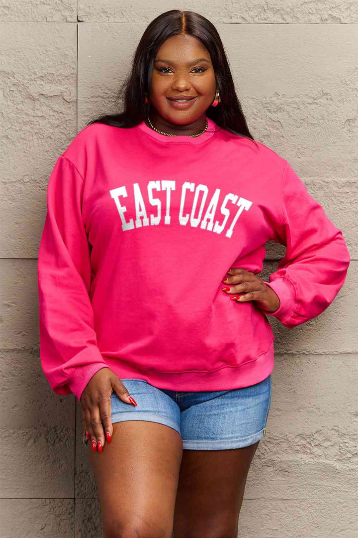 Simply Love Full Size EAST COAST Graphic Sweatshirt |1mrk.com