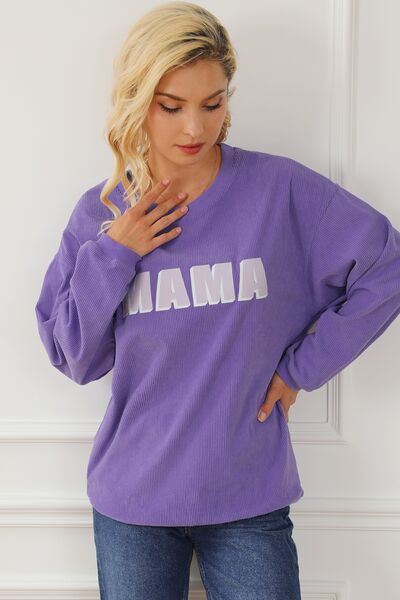 MAMA Round Neck Drop Shoulder Sweatshirt |1mrk.com