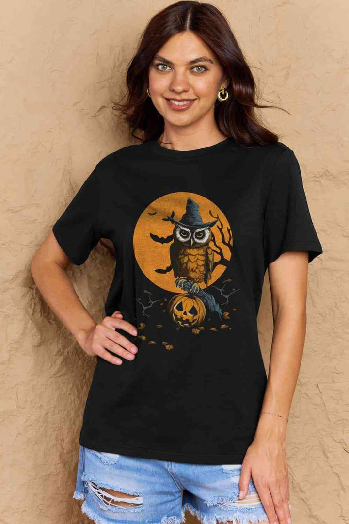 Simply Love Full Size Holloween Theme Graphic Cotton T-Shirt | 1mrk.com