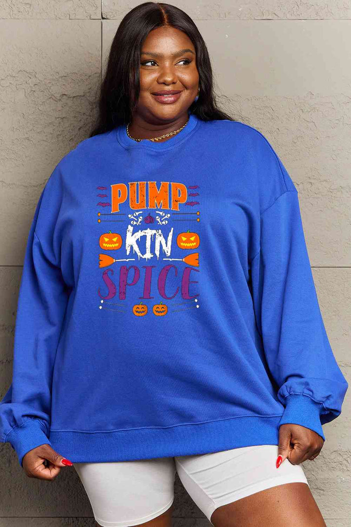 Simply Love Full Size PUMPKIN SPICE Graphic Sweatshirt |1mrk.com