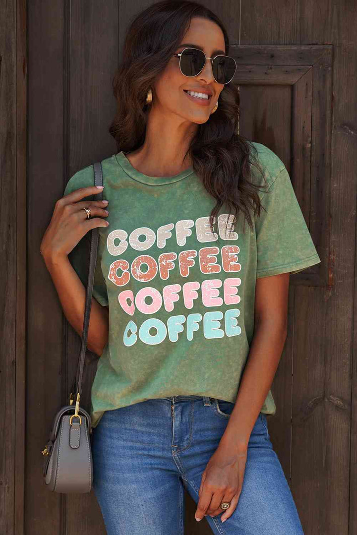 COFFEE Graphic Round Neck Tee | 1mrk.com