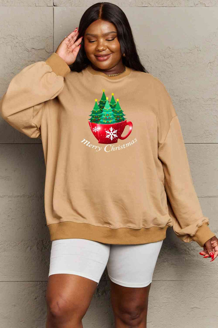 Simply Love Full Size MERRY CHRISTMAS Graphic Sweatshirt |1mrk.com