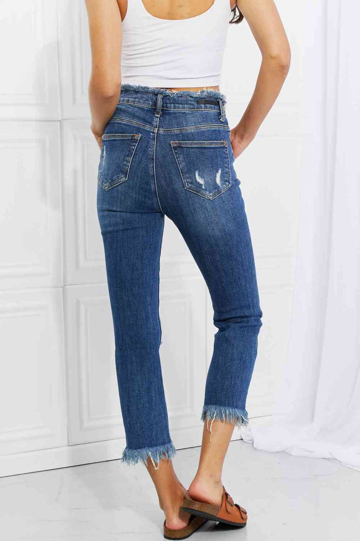 RISEN Full Size Undone Chic Straight Leg Jeans | 1mrk.com