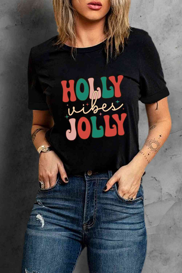 HOLLY JOLLY Graphic Short Sleeve T-Shirt | 1mrk.com