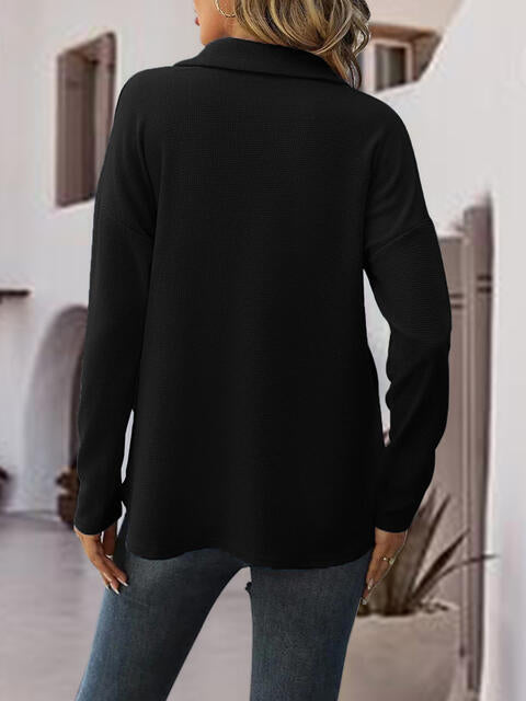 Half-Zip Drop Shoulder Sweatshirt |1mrk.com