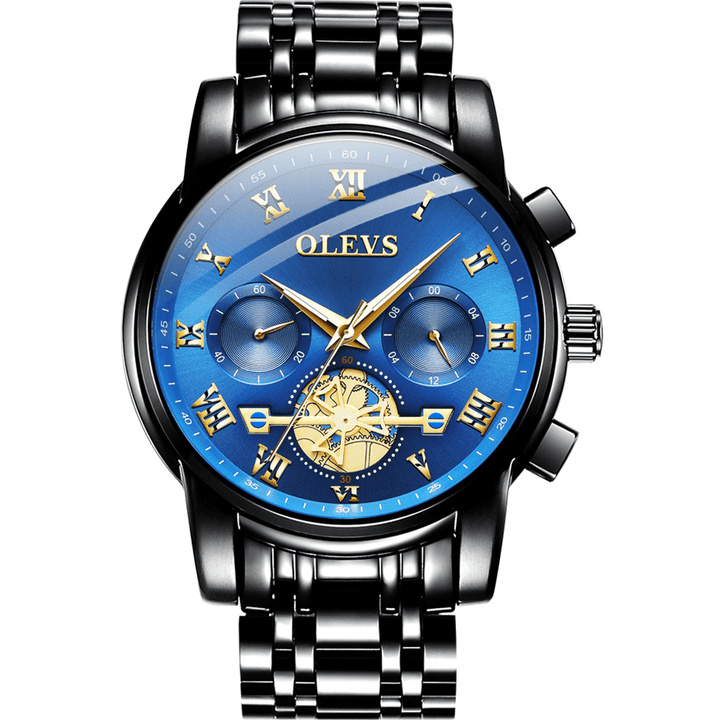 OLEVS 2859 Fashion Business men quartz watch tourbillon logo design OLEVS