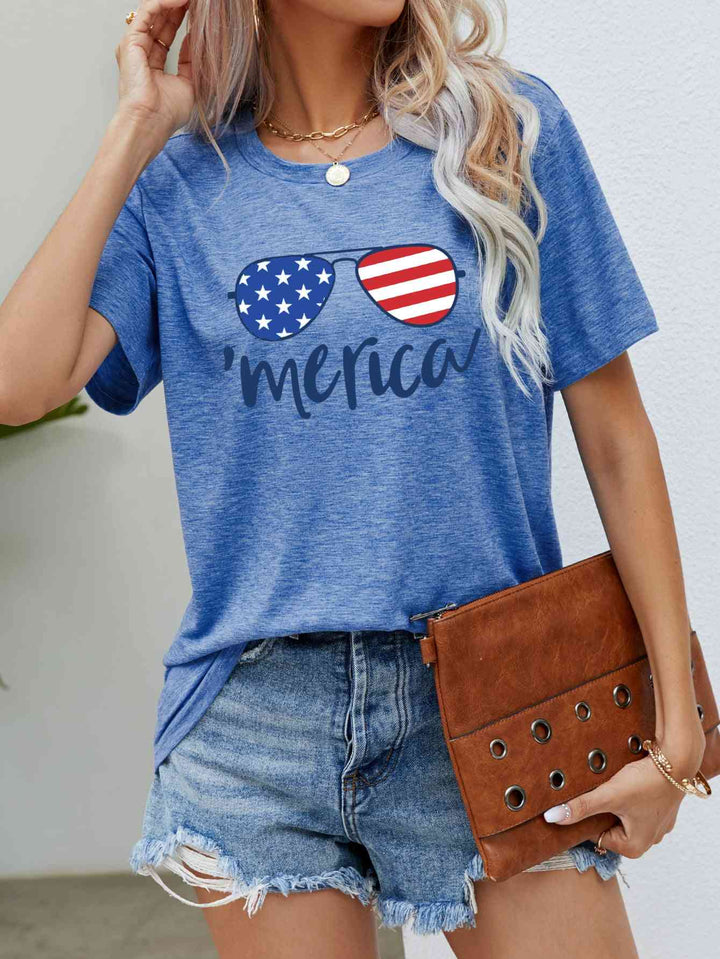 US Flag Glasses Graphic Tee | 1mrk.com