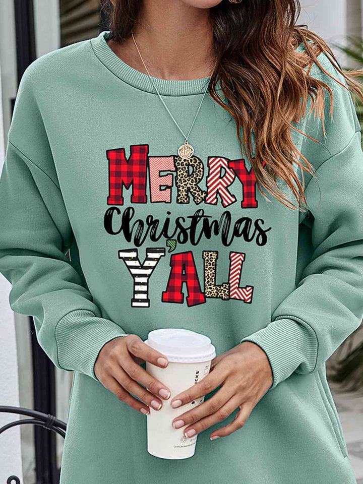 MERRY CHRISTMAS Y'ALL Graphic Sweatshirt |1mrk.com